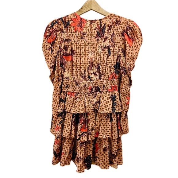 Ulla Johnson Oni Dress 6 Garden Rose NWT floral ruffles silk - Picture 3 of 15